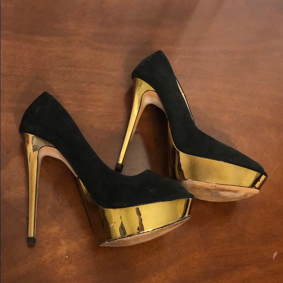 Zara peep toe pump with metallic platform - Picture 5 of 8